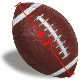 Desyeryamimi Inflatable Rubber Footballs 6 PCS-8.3" with Pump and Kicking Tee|Soft Mini Small Size Peewee Football for Kids/Toddler/Junior/Youth Goodie Bags Stuffers/Return Gifts and Prize Box