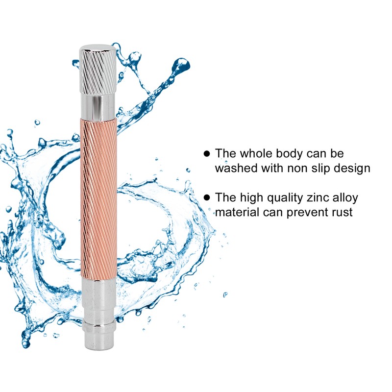 Safety Razor Handle Anti Slip Washable Reusable Metal Hand Shaver