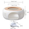 Ceramic Tea Warmer for Teapot, Warmer with Cork Cover, White