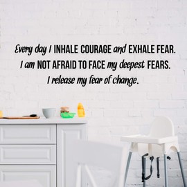 Inspirational Decor Wall Decals Quotes - Motivational Positive Overcome Fears and Anxiety Affirmations Vinyl Stickers - Wall Art Encouragement Creativity Success Phrases Words Sayings AF104