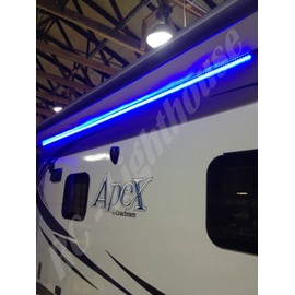 RV Awning Camper Recreational Vehicle RGB LED Lights 16.4' feet of LED Strips with 24 Key IR Remote Control