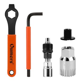 Oumers Crank Puller Bike Tool, Bike Crank Extractor + Bike Bottom Bracket Remover + 16mm Spanner Wrench + Hexagonal Wrench for Removing Bicycle Crank