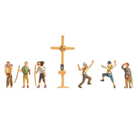 Noch 36874 - Modellismo Ferroviario, Figurine di alpinisti con Croce di Vetta