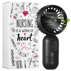 Retisee 1 Set Mini Portable Fan for Nurse Appreciation Gifts Summer Party Handheld Personal Small Eyelash Fan 3 Speeds USB Rechargeable Thank You Gifts for Nurse Teacher Travel Camping (Black)