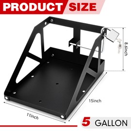 MorningRo 5 Gallon Holder, Gas Can Mount Rack Compatible with No-spill Gas Can 5 Gallon Fit for Open Landscape Trailer, Truck, Rv