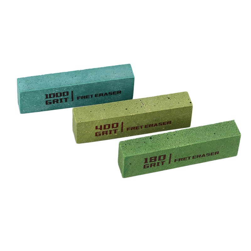 3PCS Guitar Fret Erasers Fret String Polishing Abrasive Rubber Blocks