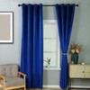 ELKCA Luxury Royal Blue Velvet Window Curtain for Living Room,Grommet