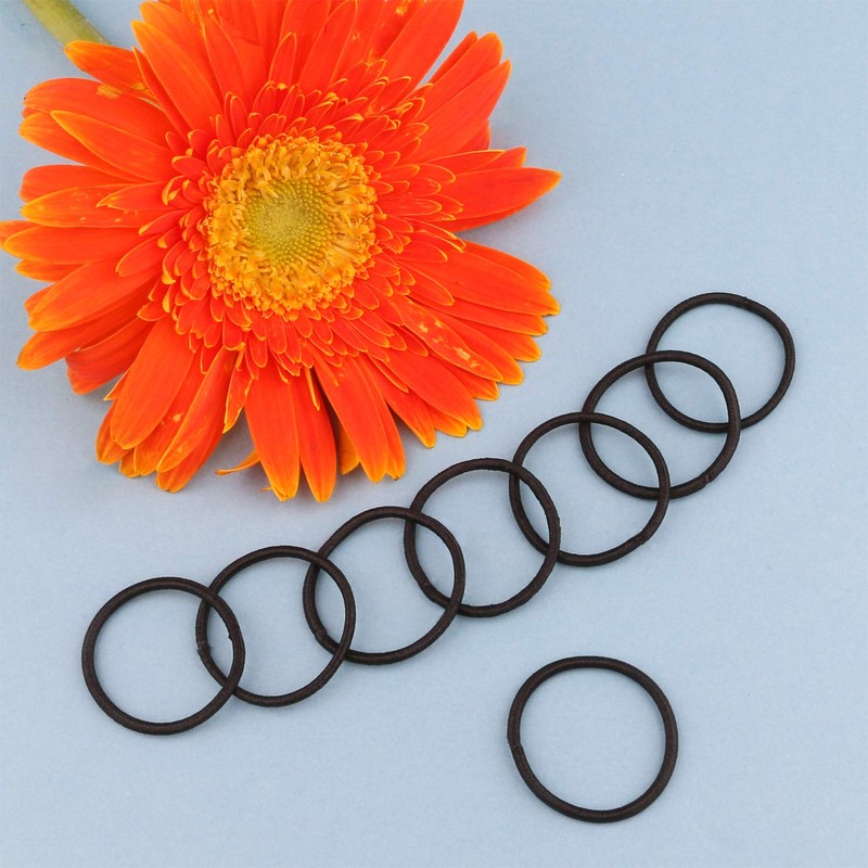 Driew Small Hair Ties, 200 pcs Mini Black Hair Ties