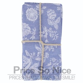 Sur La Table Italian Blue Floral Napkins - 20 x 20, Set of 4 MSRP $50