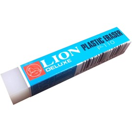 LION Extra-Large Rectangular White Plastic Erasers, 3EA/Pack (P-110-3P)