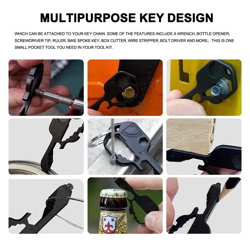 Ruiyuan 24-in-1 Multitool Key Tool Portable Multi Key Shaped Tool