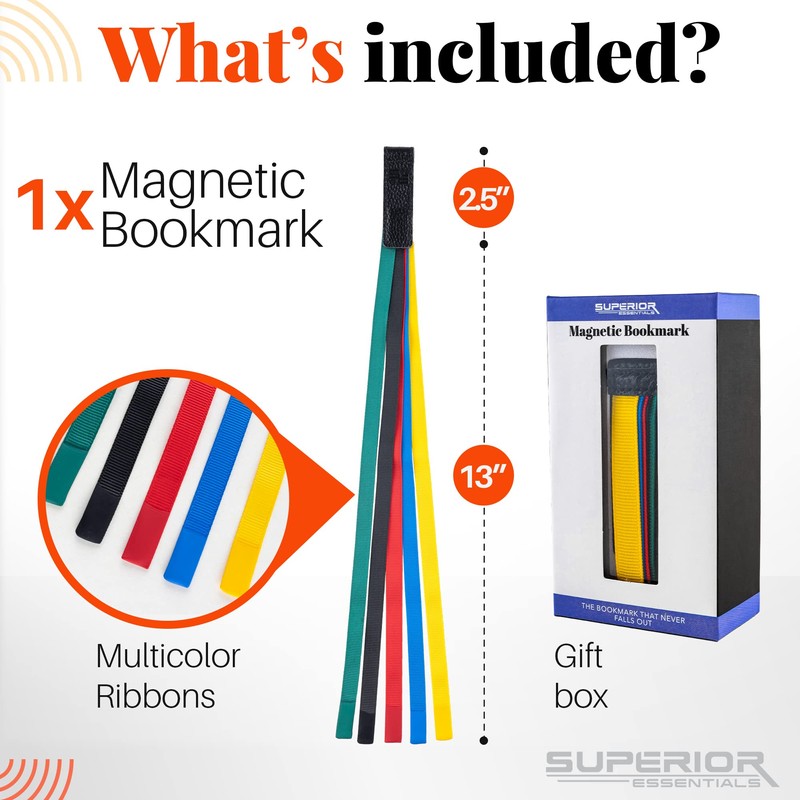 Superior Essentials Magnetic Bible Bookmark - Genuine Leather, Attachable Bible
