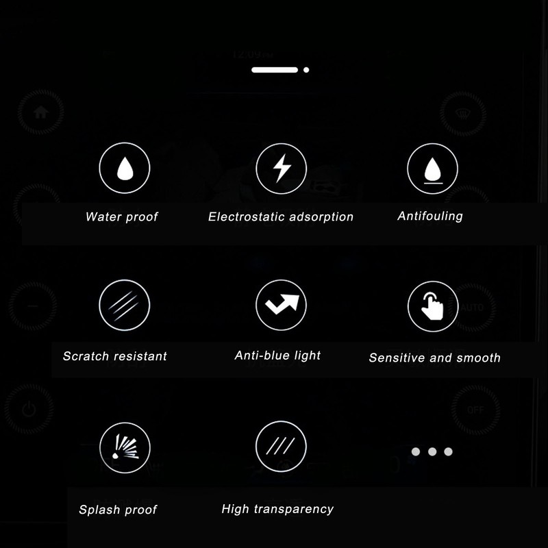 Car GPS Navigation Screen Protector Tempered Glass Antiscratch Replacement for