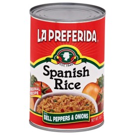La Preferida Canned Spanish Rice - Quick & Easy, Robust Sauce of Tomatoes, Bell Pepper and Onion. Vegan, Natural ingredients, No preservatives, 15 oz (Pack of 24)