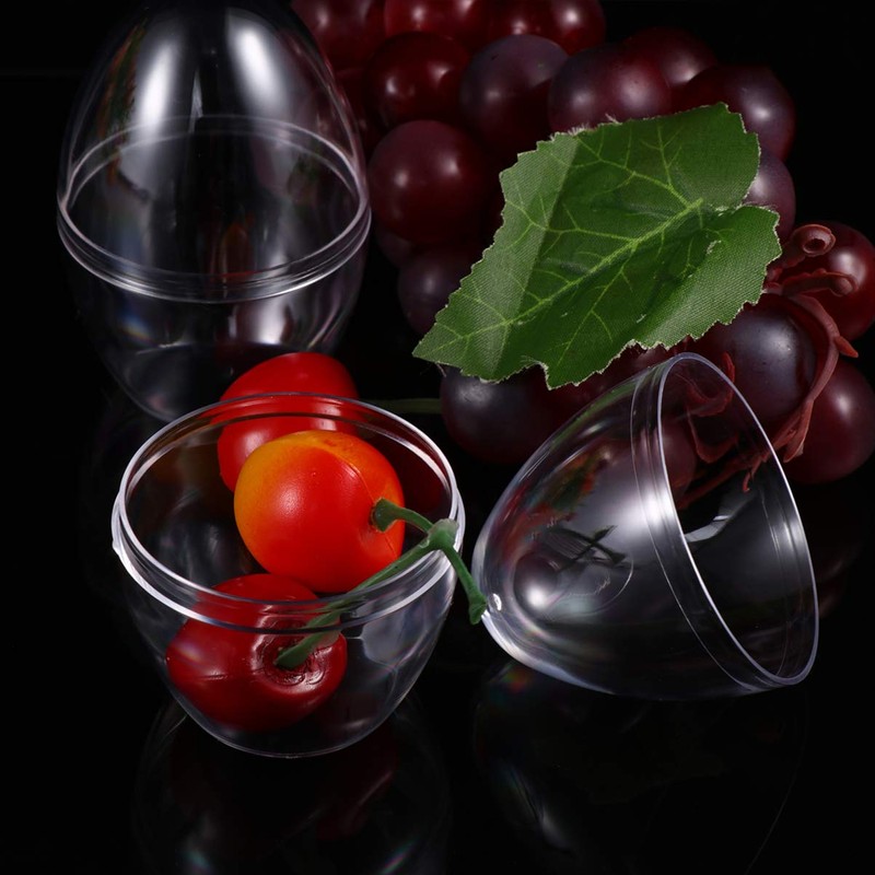 Ipetboom Clear Easter Eggs: 8pcs Clear Plastic Eggs Fillable, Candy