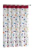 Shower Curtain Flower Waterproof Curtain Rings Included 180x180cm
