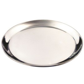 Genware NEV-52139 Round Tray, Stainless Steel, 14", 350 mm