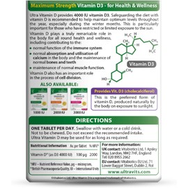 Vitamin D Tablets 4000IU, Vitabiotics Ultra