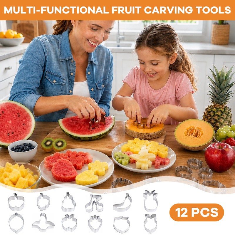 Aemygo 17 Pcs Fruit Carving Knife, Stainless Steel Kitchen Fruit