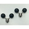 2 x Twin Rubber Ball Stainless Steel Fishing Rod Butt