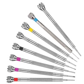 Pack of 8 Watchmaker's Tools, Precision Watchmaker Tool 0.6-1.6 mm, Stainless Steel Watchmaker Tool Screwdriver, for Repairing Watches, Glasses and Precision Instruments