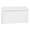 Dalmbox Wall-Mount Mailbox Large Mailbox for Post Rust-Proof Galvanized Steel Box for Outside or Townhouse Horizontal Style, White, 15.7” x 4.3” x 9.4”