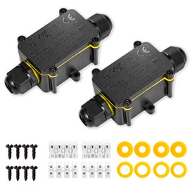 Junction Boxes Waterproof IP68 2-Way Junction Box for Outdoor Earth Cable Terminal Box Junction Box Cable Junction Box Cable Connector Diameter 4 mm - 11 mm (2)