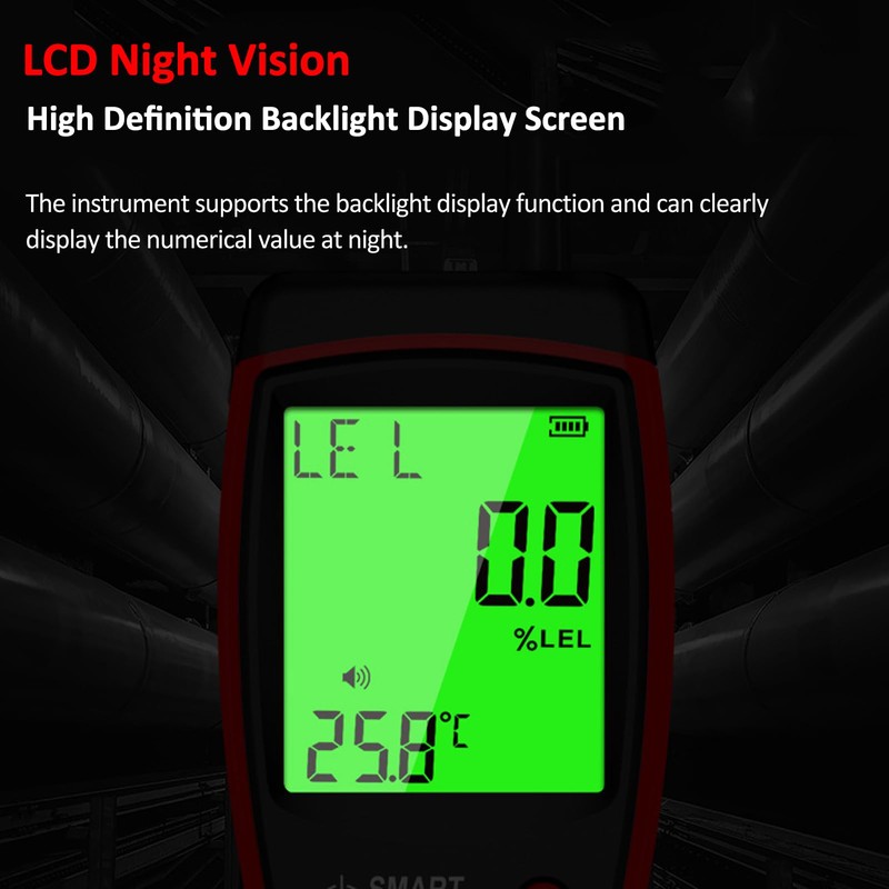 Handheld Combustible Gases Leak Detector Natural Gases Leakage Tester Portable
