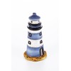 HEITMANN DECO Lighthouse Ceramic Lantern, Blue, White, Beige, 10,2 x