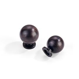 LIMUR 10 Pack 1 Inch Oil Rubbed Bronze Cabinet Knobs - Solid Zinc Alloy Kitchen Cabinet Hardware for Cupboard Drawer Knobs Wardrobe & Dresser Knob
