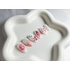 Pink Cheek Gras Cat Nail Tips - Short Oval /