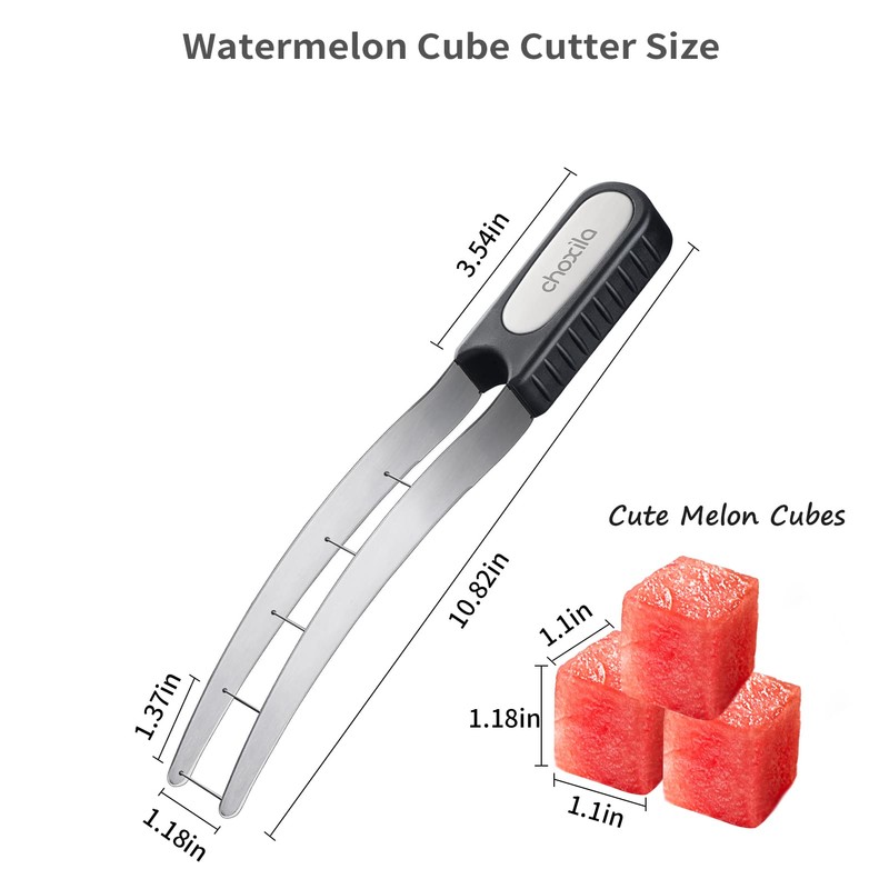 Choxila [Good Grip] Watermelon Cutter Slicer Stainless Steel,Cube Cutter Corer