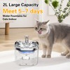Cat Water Fountain for Drinking, 2L/67oz Transparent Cat Water Fountain,