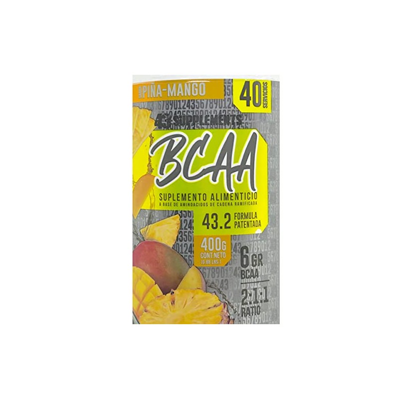 Aminoácidos BCAA's | Piña Mango | 400 Grs | 40