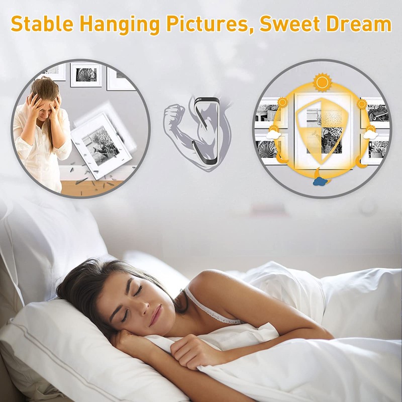 Picture Hanging Hooks, 50 Pcs Heavy Duty 10-50 lbs Picture