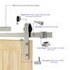 JUBEST 6.6FT Brushed Nickel Sliding Barn Door Hardware Kit Smoothly