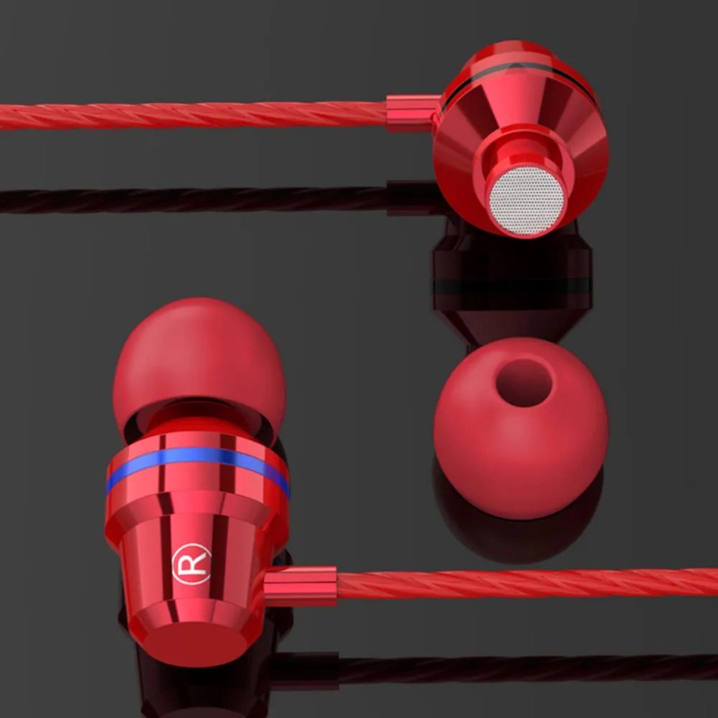 3.5mm Wired Headphone Super Heavy Bass Headset Earphone Stereo Earbuds