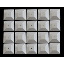 Nominal 4x4 Plastic Fence Post Caps with Nail Hole (3-5/8"x 3-5/8") (24, White)