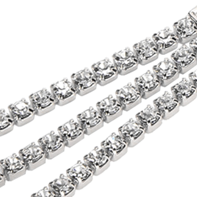 Rhinestone Brass Metal Bracelet Watch Band Strap Replacement for IOS