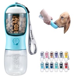 Cibaabo - Botella de agua para perro (azul, 300 ml)