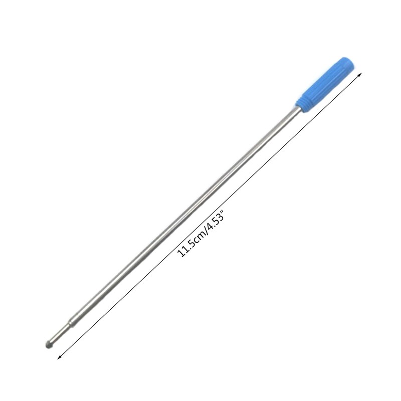 10PCS Metal Pen Refills - Blue and Black 115mm Replacement