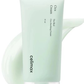 celimax Cica Soothing CreamFresh Cica Extract Oil Free,Hydrating,Moisturizing,Calming,Dry Oily Combination Sensitive Skinnet weight: 50 ml, color: White