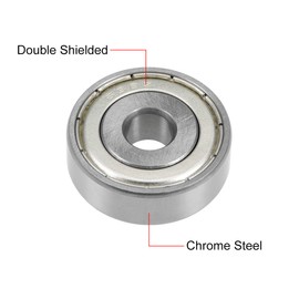 uxcell 638ZZ Deep Groove Ball Bearing 8x28x9mm Double Shielded Chrome Steel Bearings 1-Pack