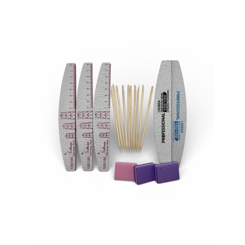 Nail File and Prep Bundle for Acrylic and Gel Nails,