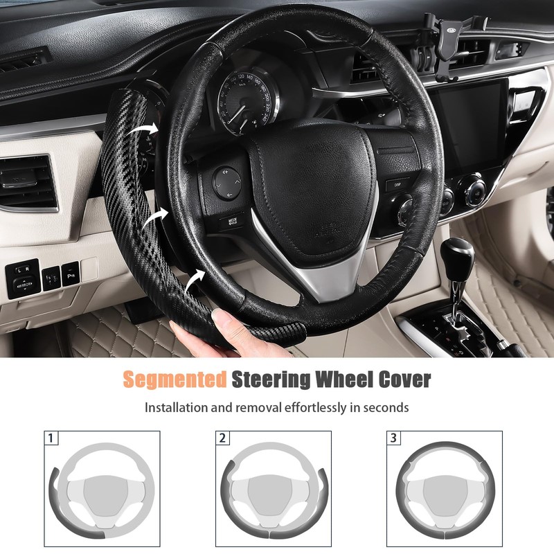 Aimato Customized Steering Wheel Cover for Toyota Camry 2015-2017/Camry SE