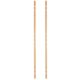 DoubleFill 2 Pack Red Oak Traditional Corner Guard Wall Corner Protector 39-1/2 Inch x 1 Inch Dia. 90 Degree Notch Sanded Red Oak Edge Protector for Wall