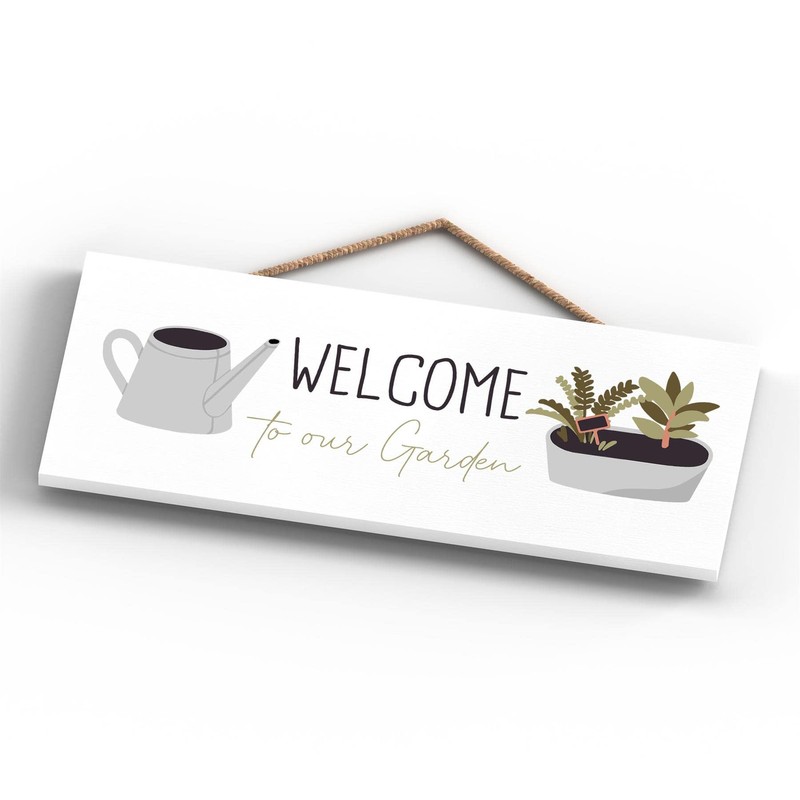 Global Designs Welcome To Our Garden Theme Gift Idea Hanging
