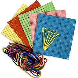 Springboard Cross-Stitch Binca Starter Pack Contains Binca Squares, Plastic Needles and Yarn