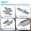 4 Pcs 4 Inch BBQ Smoker Bullet Weld on Hinges,