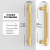 Talentedeco 10 Pack Brushed Gold Knurled Cabinet Pulls 5 Inch(128mm)